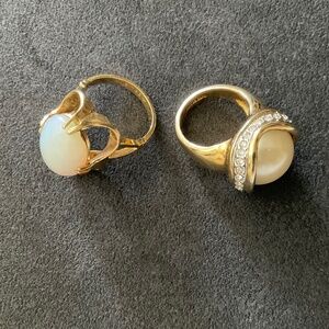 Two standout romantic gold plated rings